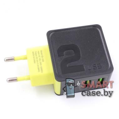 Зарядное устройство E-Strong ES-D28 2 USB 2.4A + кабель micro USB (Черное)