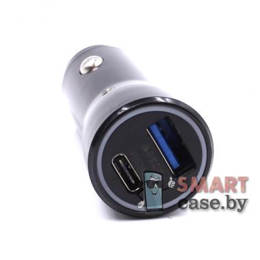 Автомобильное зарядное Profit JL-U812, type-c, USB, 30W (Чёрный)
