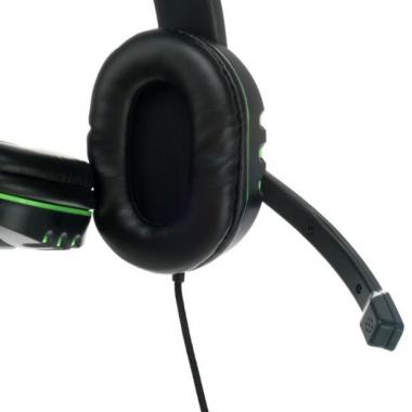 Наушники, гарнитура игровая Ritmix RH-555M (Черный-зеленый)