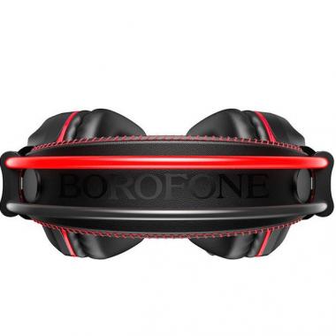 Наушники игровые Borofone BO101 проводные, гарнитура (Чёрно-красные)
