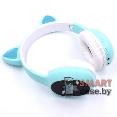 Беспроводные детские наушники котик Cat Ear KT-48 (Мятные)