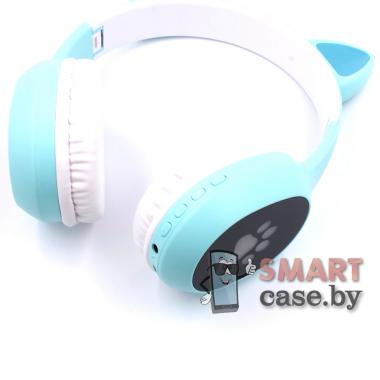 Беспроводные детские наушники котик Cat Ear KT-48 (Мятные)
