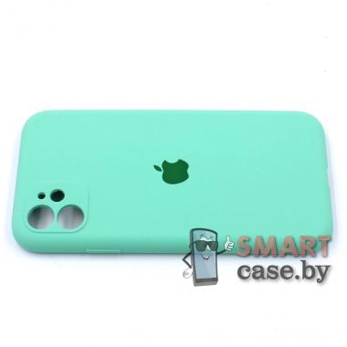Силиконовый чехол Full Camera Silicone Case для iPhone 11 (6.1) (Светло-зелёный)