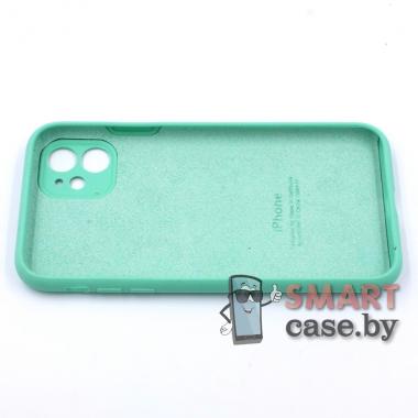 Силиконовый чехол Full Camera Silicone Case для iPhone 11 (6.1) (Светло-зелёный)