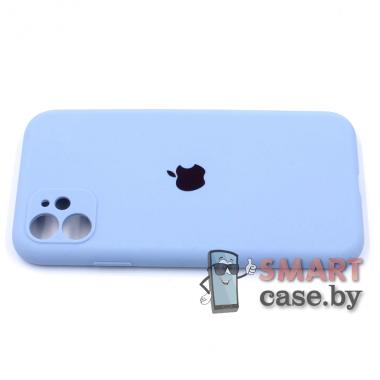 Силиконовый чехол Full Camera Silicone Case для iPhone 11 (6.1) (Нежно-голубой)