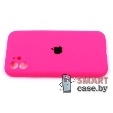 Силиконовый чехол Full Camera Silicone Case для iPhone 11 (6.1) (Розовая фуксия)