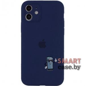 Cиликоновый чехол Full Silicone Case для iPhone 12 mini (Синий)