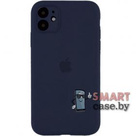 Cиликоновый чехол Full Silicone Case для iPhone 12 mini (тёмно-синий)