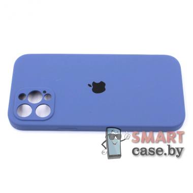 Силиконовый чехол Full Camera Silicone Case для iPhone 12 Pro Max (Синий)