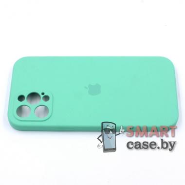 Силиконовый чехол Full Camera Silicone Case для iPhone 12 Pro Max (Светло-зелёный)