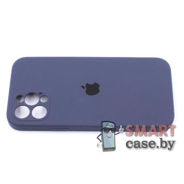 Силиконовый чехол Full Camera Silicone Case для iPhone 12 Pro (Тёмно-синий)