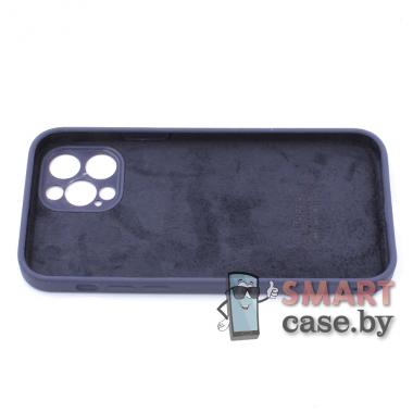 Силиконовый чехол Full Camera Silicone Case для iPhone 12 Pro (Тёмно-синий)
