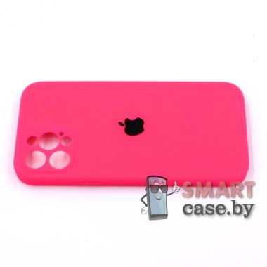 Силиконовый чехол Full Camera Silicone Case для iPhone 12 Pro (Розовая фуксия)