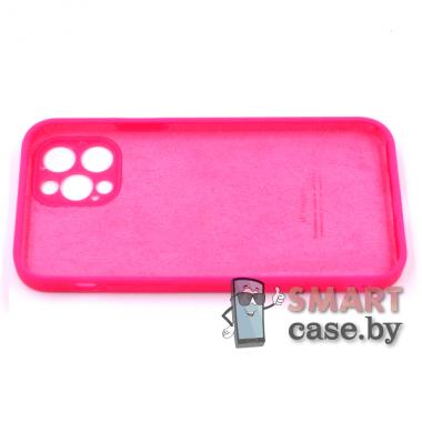 Силиконовый чехол Full Camera Silicone Case для iPhone 12 Pro (Розовая фуксия)