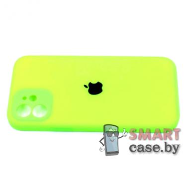 Силиконовый чехол Full Camera Silicone Case для iPhone 12 (Салатовый)