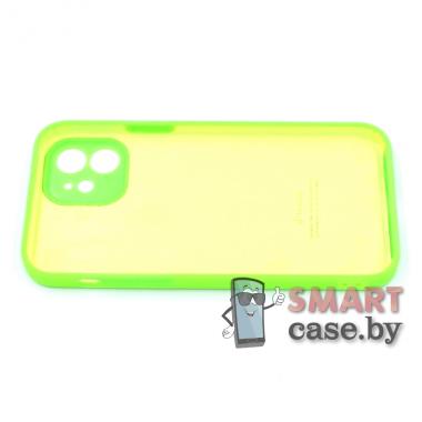 Силиконовый чехол Full Camera Silicone Case для iPhone 12 (Салатовый)
