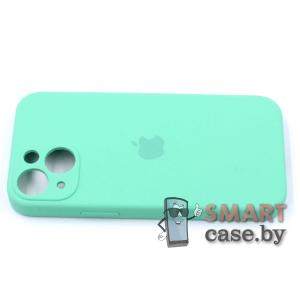 Силиконовый чехол Full Camera Silicone Case для iPhone 13 mini (Светло-зелёный)