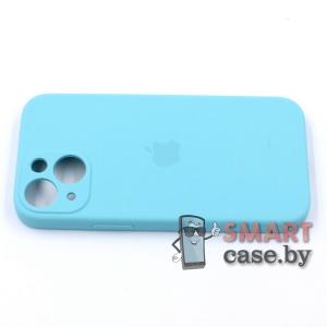 Силиконовый чехол Full Camera Silicone Case для iPhone 13 mini (Бирюзовый)