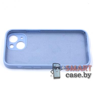 Силиконовый чехол Full Camera Silicone Case для iPhone 13 mini (Нежно-голубой)