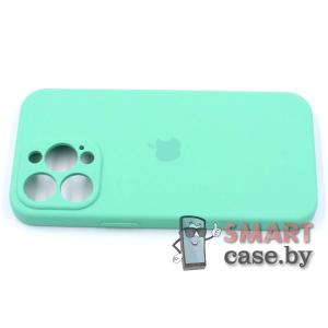 Силиконовый чехол Full Camera Silicone Case для iPhone 13 Pro (Светло-зелёный)
