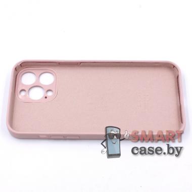 Силиконовый чехол Full Camera Silicone Case для iPhone 13 Pro Max (Пудровый)