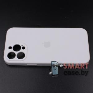 Силиконовый чехол Full Camera Silicone Case для iPhone 13 Pro Max (Белый)