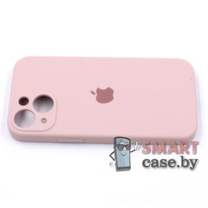 Силиконовый чехол Full Camera Silicone Case для iPhone 13 (Пудровый)