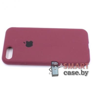 Силиконовый чехол для iPhone 7/8 Full Silicone Case (марсала)