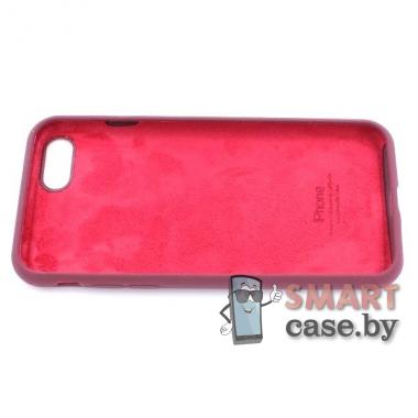 Силиконовый чехол для iPhone 7/8 Full Silicone Case (марсала)