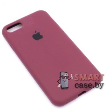 Силиконовый чехол для iPhone 7/8 Full Silicone Case (марсала)