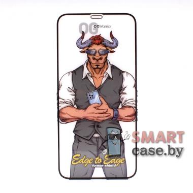 Защитное стекло Ox Warrior для iPhone 11 полная проклейка, 9H (Чёрное)