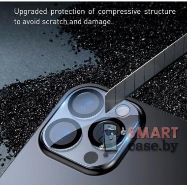 Защитное стекло на камеру Baseus для iPhone 13 Pro/13 Pro Max 9D, 9H 2 шт (Чёрное)