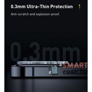 Защитное стекло на камеру Baseus для iPhone 13 Pro/13 Pro Max 9D, 9H 2 шт (Чёрное)