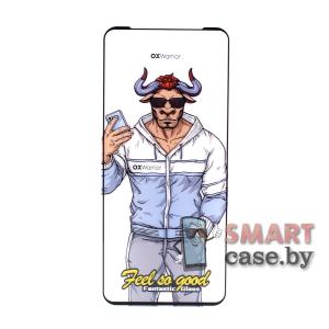 Защитное стекло Ox Warrior для Xiaomi Poco M4 Pro полная проклейка (Чёрное)