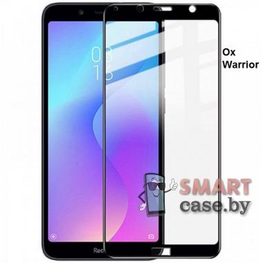 Защитное стекло Ox Warrior для Xiaomi Redmi 7A полная проклейка (Чёрное)