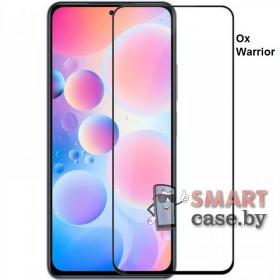 Защитное стекло Ox Warrior для Xiaomi Redmi Note 11 полная проклейка (Чёрное)