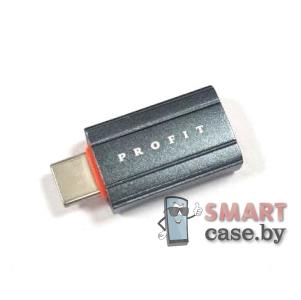 Переходник, адаптер Profit LC140 OTG USB на Type-C (серый)