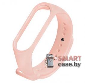Ремешок для фитнес - браслета Mi Band 3/4 силиконовый (Пудровый)