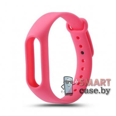Ремешок для фитнес - браслета Mi Band 3/4 силиконовый (Розовый фламинго)