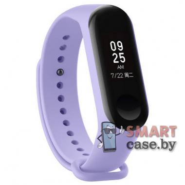 Ремешок для фитнес - браслета Mi Band 3/4 силиконовый (Лавандовый)