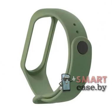Силиконовый ремешок для фитнес - браслета MI Band 5/6 (Хаки)