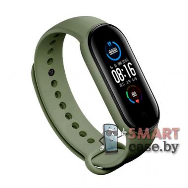Силиконовый ремешок для фитнес - браслета MI Band 5/6 (Хаки)