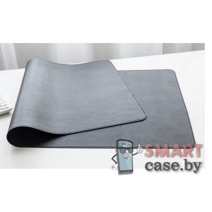 Коврик для компьютерной мыши двусторонний 60x30cmx2mm переносной (Чёрная кожа)