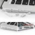 Силиконовые заглушки от пыли для MacBook Pro Retina 13"/15", Air 11"/13" (белые)