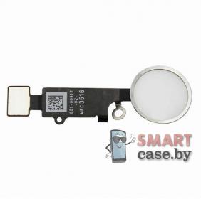 Кнопка Home для iPhone 7,8, 7 Plus, 8 Plus сенсорное нажатие (серебро)