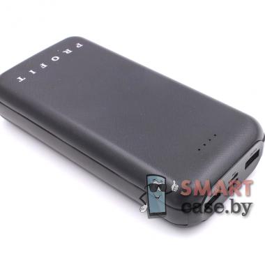 Внешний аккумулятор Profit 20000 mAh, 2 USB, Type-C, MicroUSB (Черный)