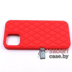 Силиконовый чехол ромб для iPhone 11 Silicone Case (красный)