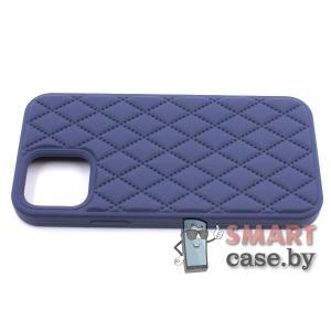 Силиконовый чехол ромб Silicone Case для iPhone 12/12 Pro (Морская волна)