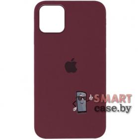 Силиконовый чехол Full Silicone Case для iPhone 13 mini (Марсала)