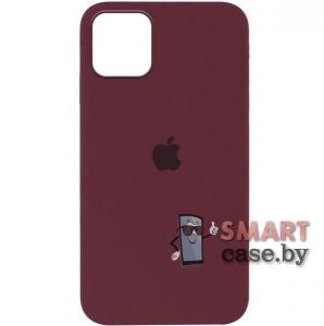 Силиконовый чехол Full Silicone Case для iPhone 13 mini (Марсала)